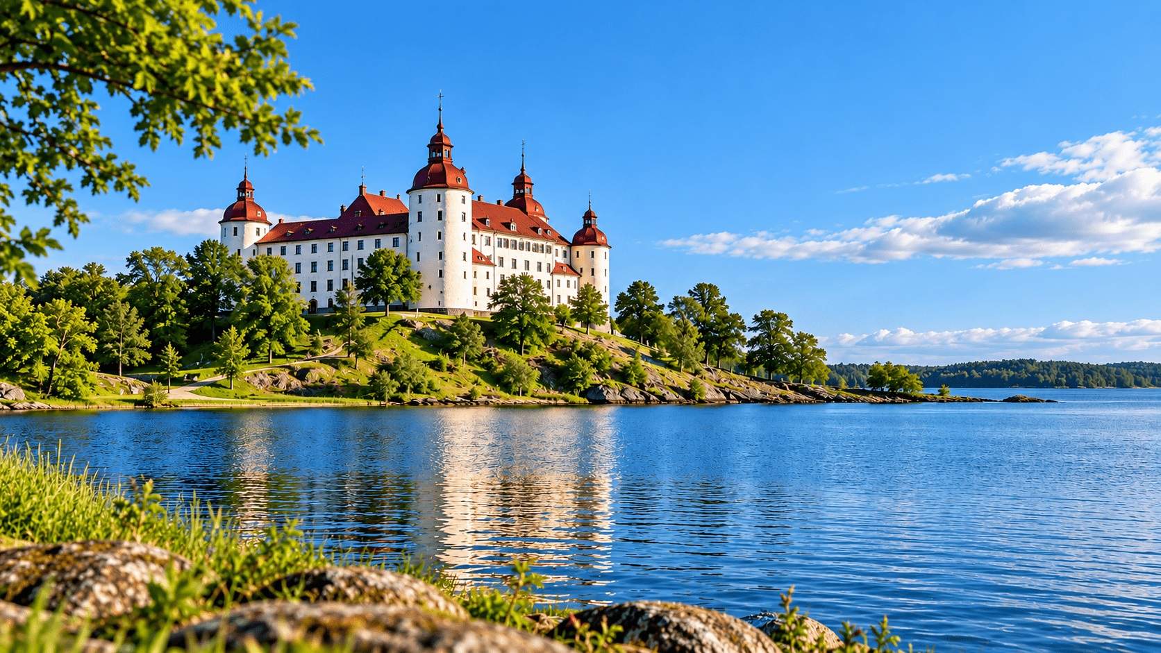 Läckö Slott vid Vänern nära Lidköping