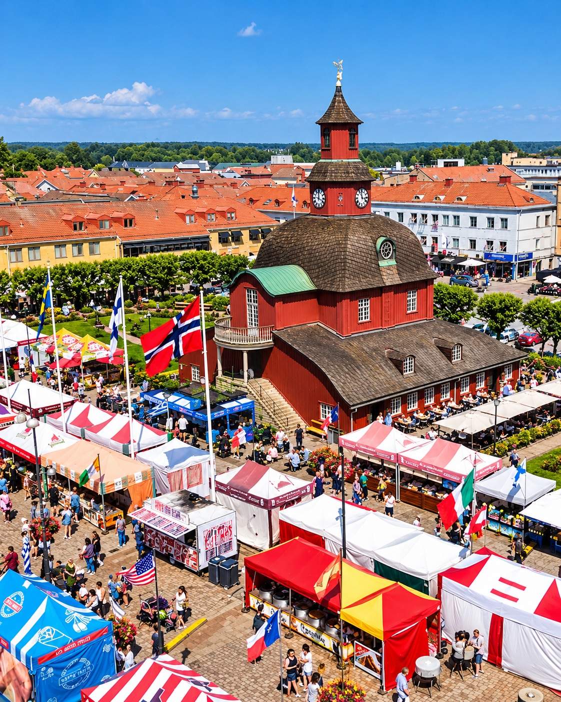Lidköping centrum och Gamla Stadens Torg